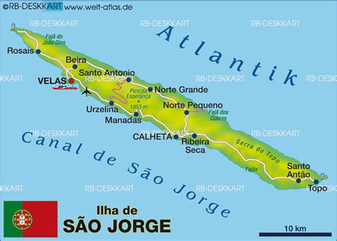 sao jorge island map